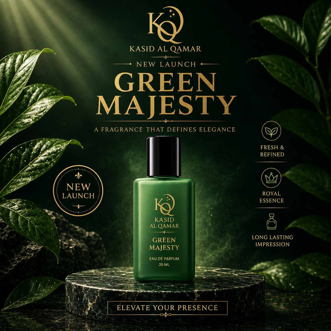 Kasid Al Qamar Green Majesty Perfume Spray 20ml