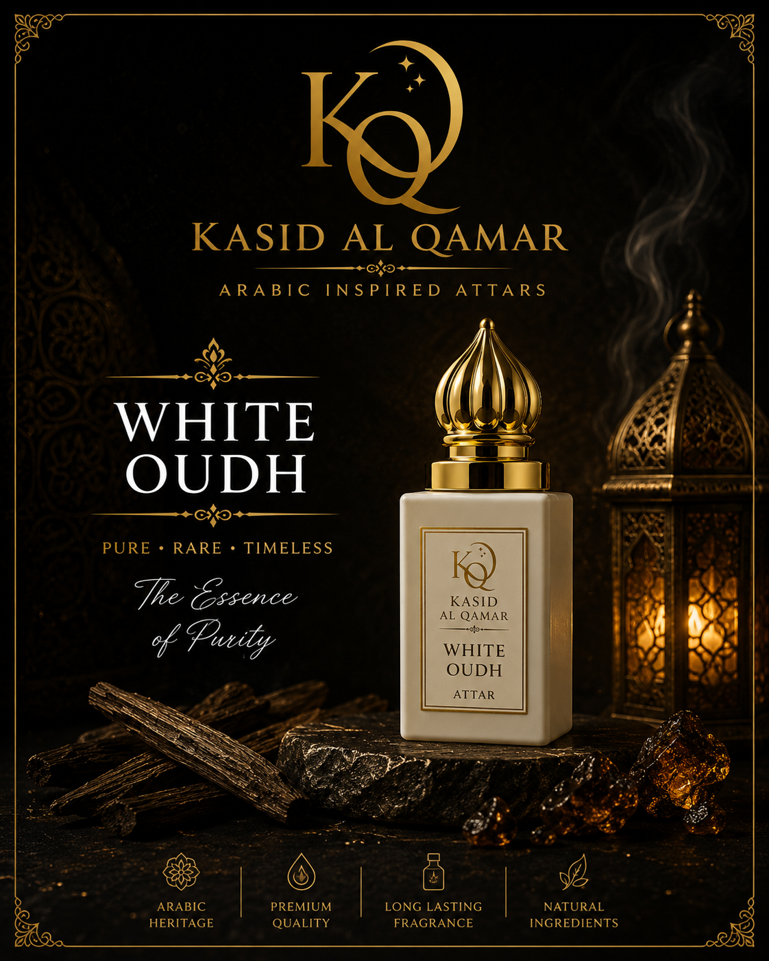 Kasid Al Qamar White Oudh Premium Attar Perfume