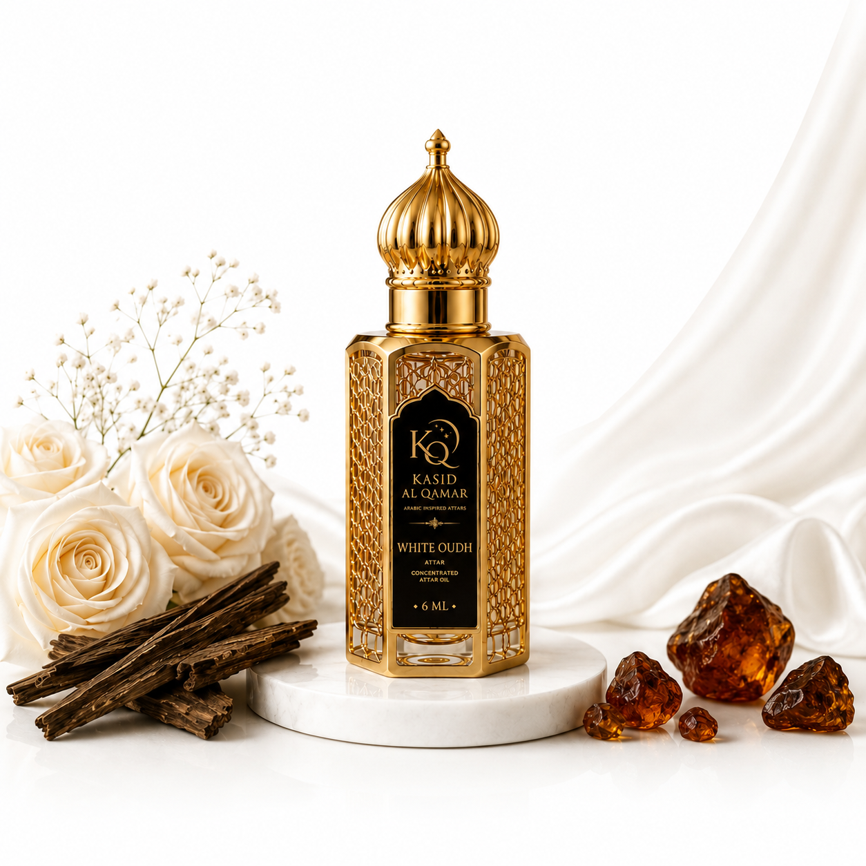 Kasid Al Qamar White Oudh Premium Attar Perfume
