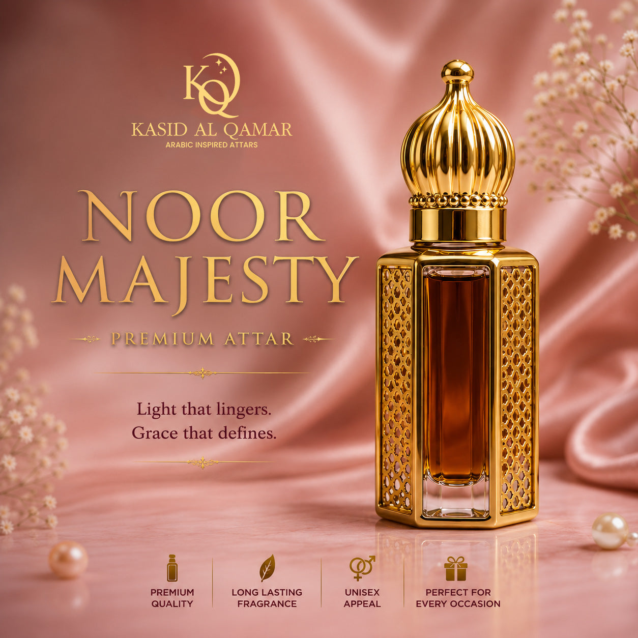 Kasid Al Qamar Noor Majesty Premium Attar Oil – 6ml